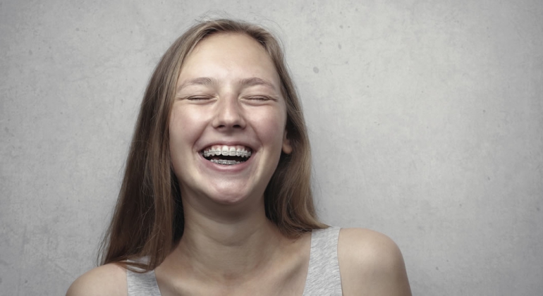 Woman laughing